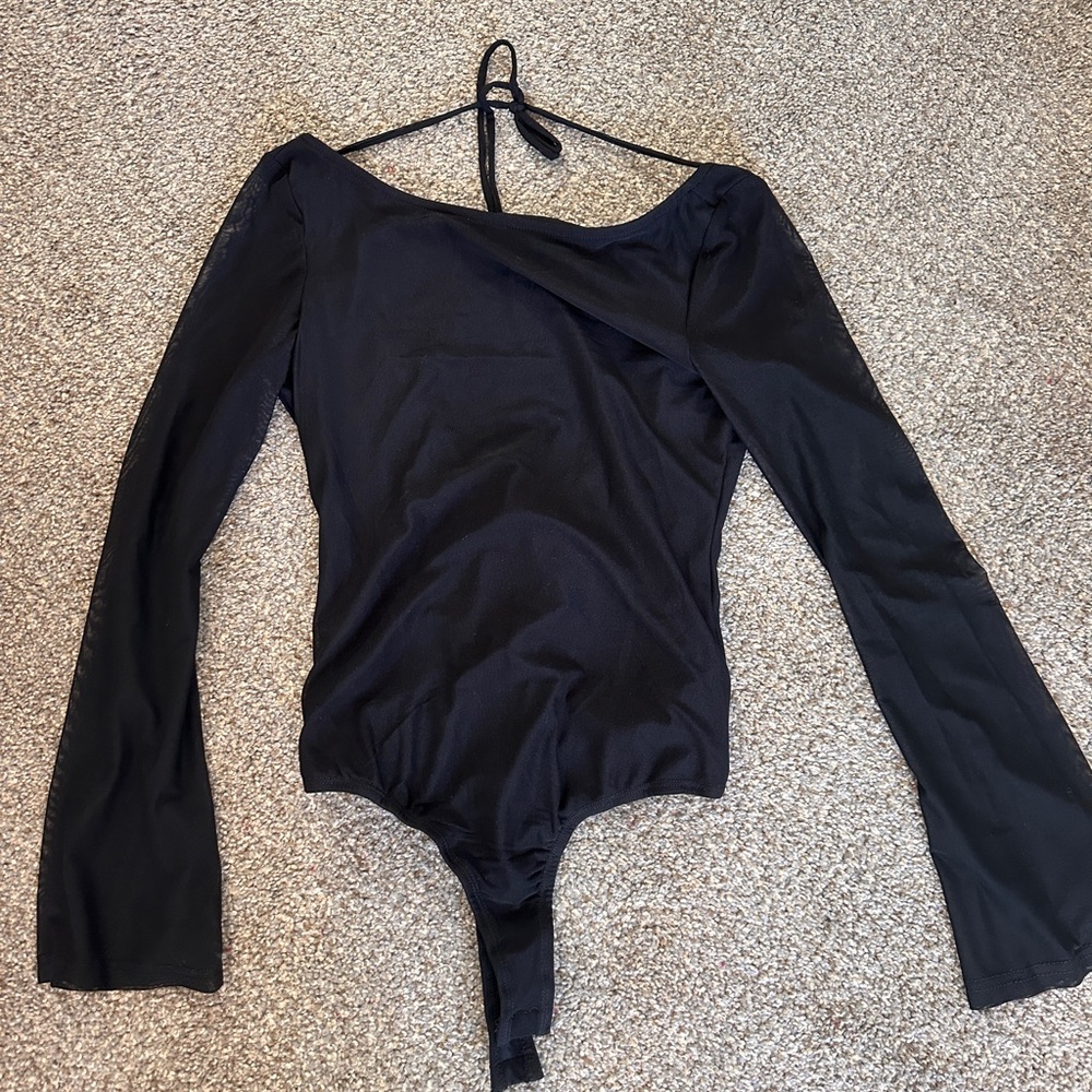 Princess Polly Black V-Neck Bodysuit